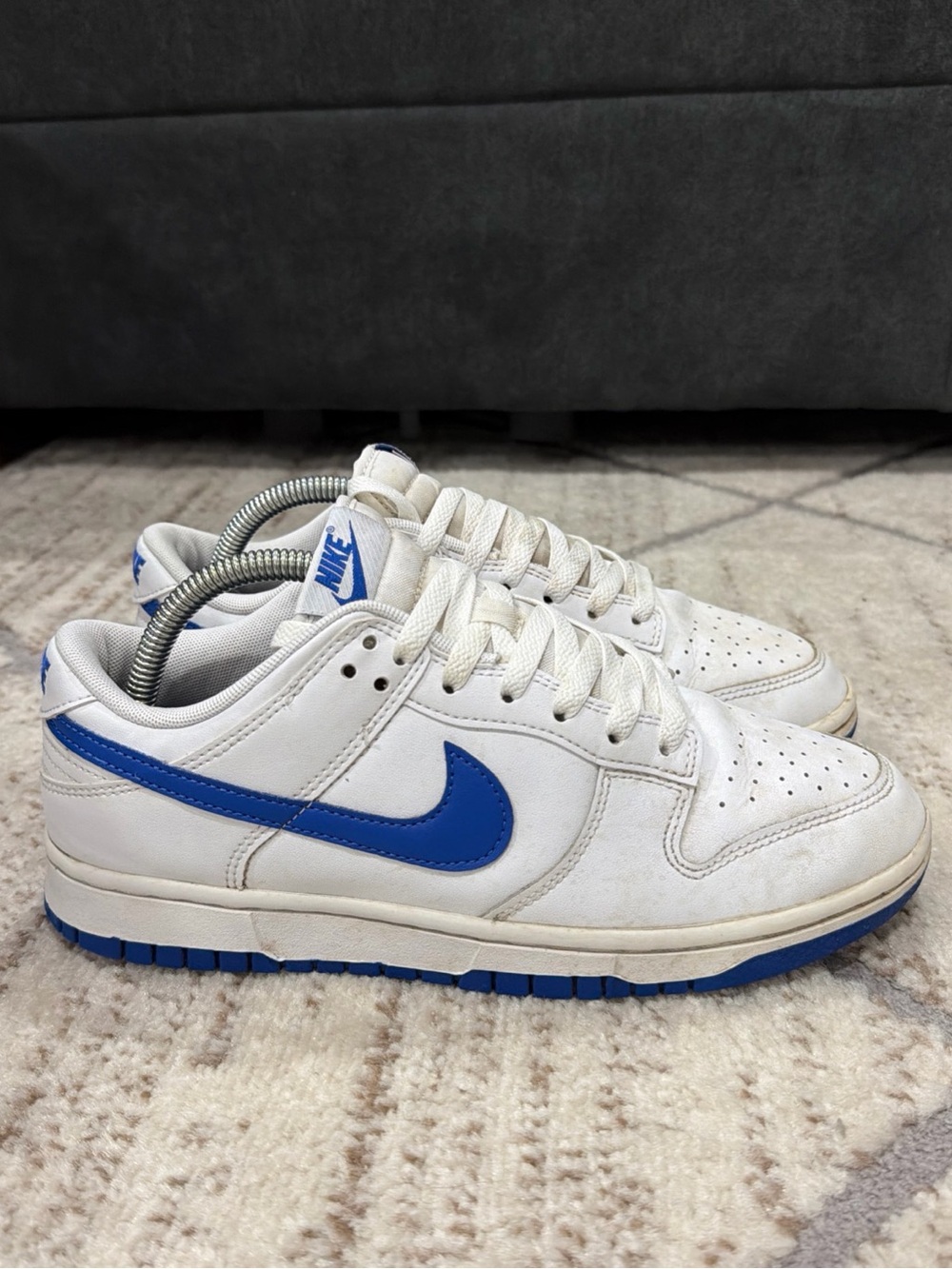 Nike Dunk Low Retro Hyper Royal Blue Leather Sneakers Size Men’s 7.5 DV0831-104